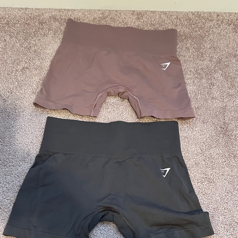 Gymshark Women's Shorts in Black and Brown